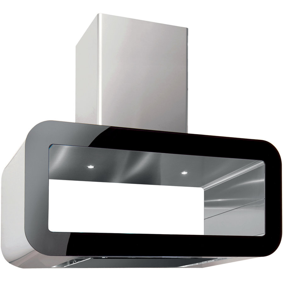 Hota insula CORSO 1 motor 3 viteze 90cm 704mc/h Inox / Sticla Neagra