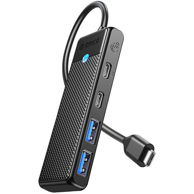 Hub Extern 4in1 2x USB-A 3.0 + 1x USB Type-C 3.0 + PD 100W Negru