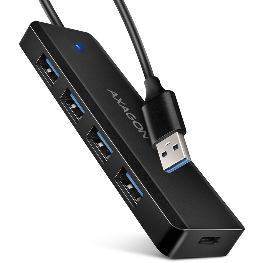 Hub Extern HUE-C1A 4x USB 3.2 Gen 1 USB-C Cablu USB Type-A 0.2M Negru