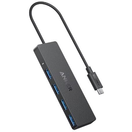 Hub USB-C 4-in-1 4x USB-A 5Gbps Negru