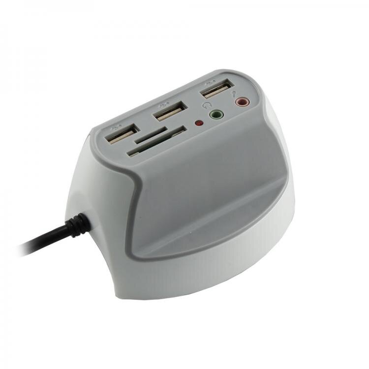 Hub USB Desktop DH-1 USB-2.0 x 3 + 3.5mm x 2 DH-1 Argintiu