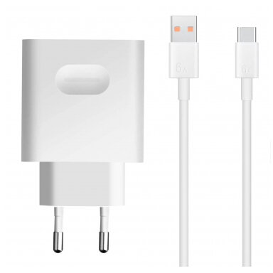 Incarcator Retea Cu Cablu USB-C HW-110600E02 66W 6A 1 x USB-A Alb