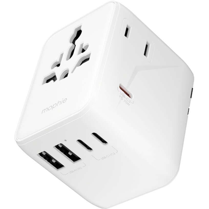 Incarcator Retea Essential 35W GaN 5 Porturi + AC Travel Adapter Alb