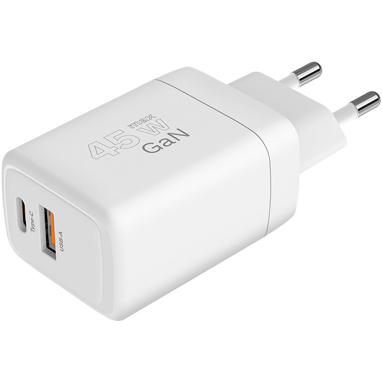 Incarcator Retea PD QC GAN 45W Alb