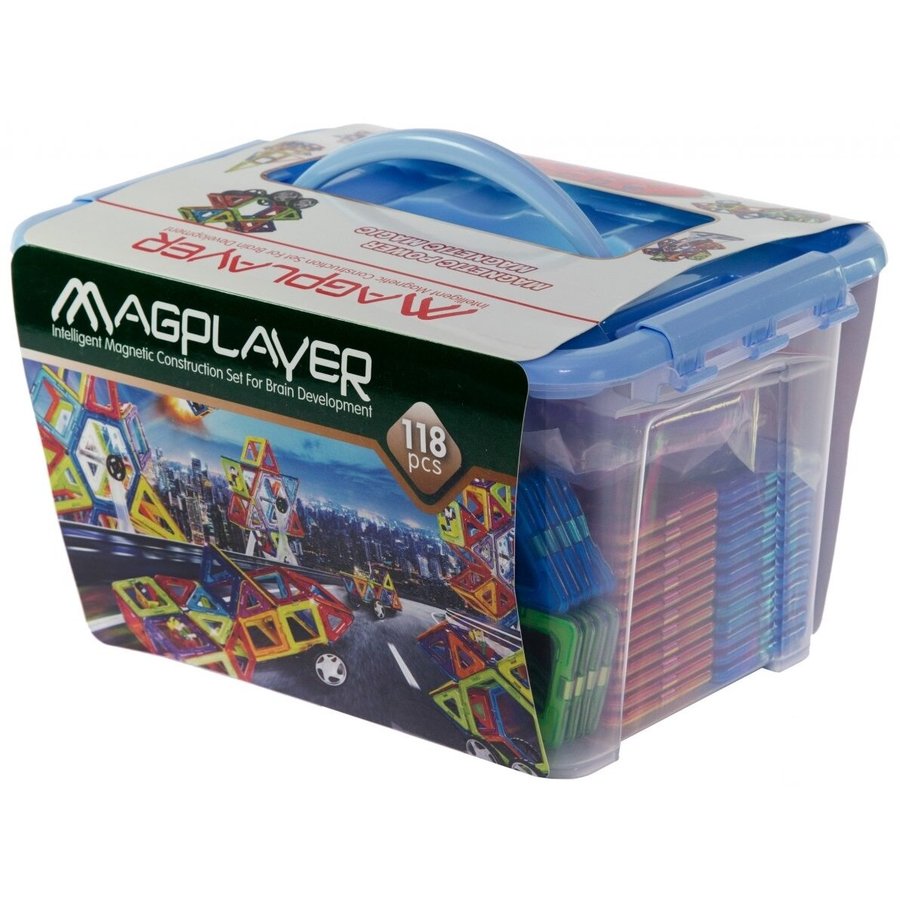 Joc de constructie magnetic 118 piese