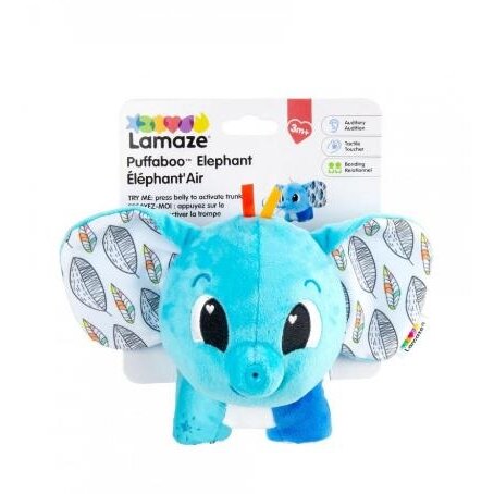 Jucarie de Plus Lamaze Elefantul Pufaila Albastru