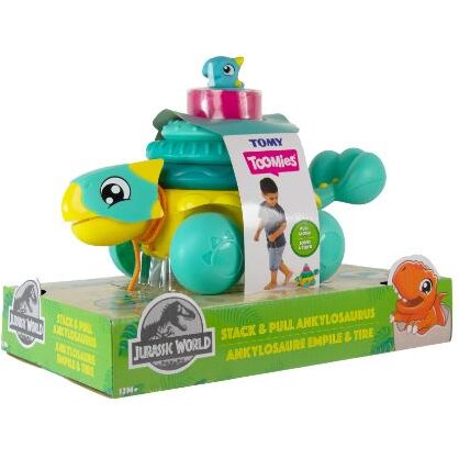 Jucarie de Tras si Stivuit ANKYLOSAURUS 12Luni+ Multicolor