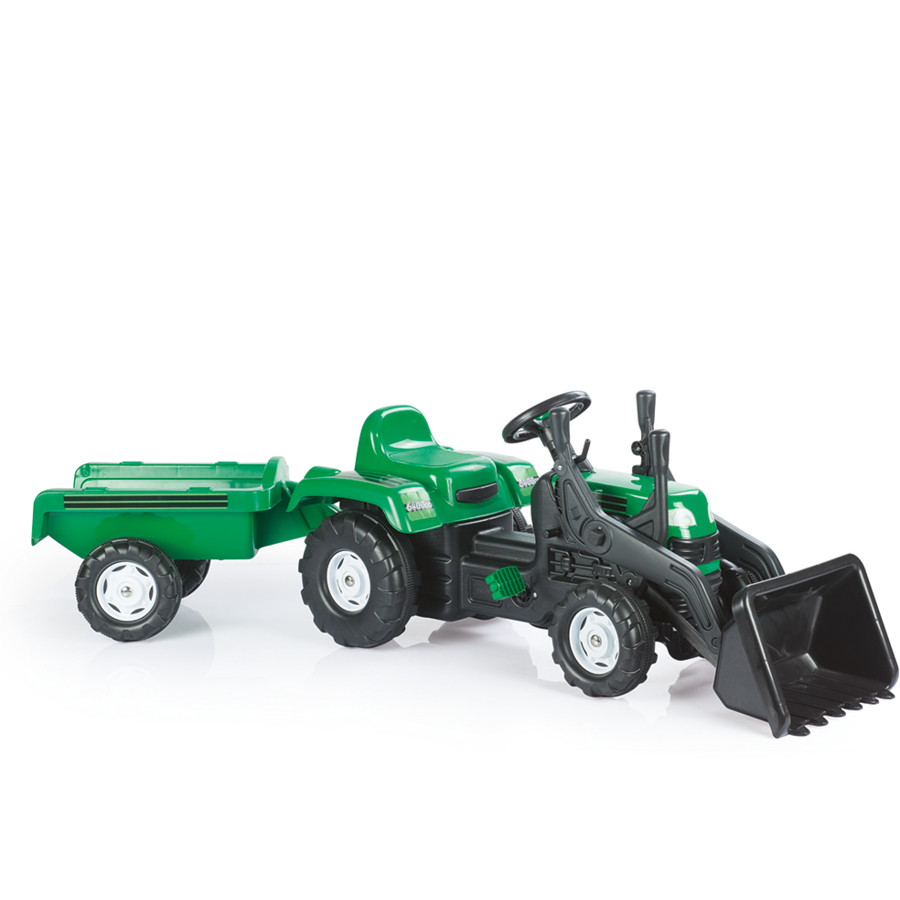 Jucarie Excavator cu pedale si remorca