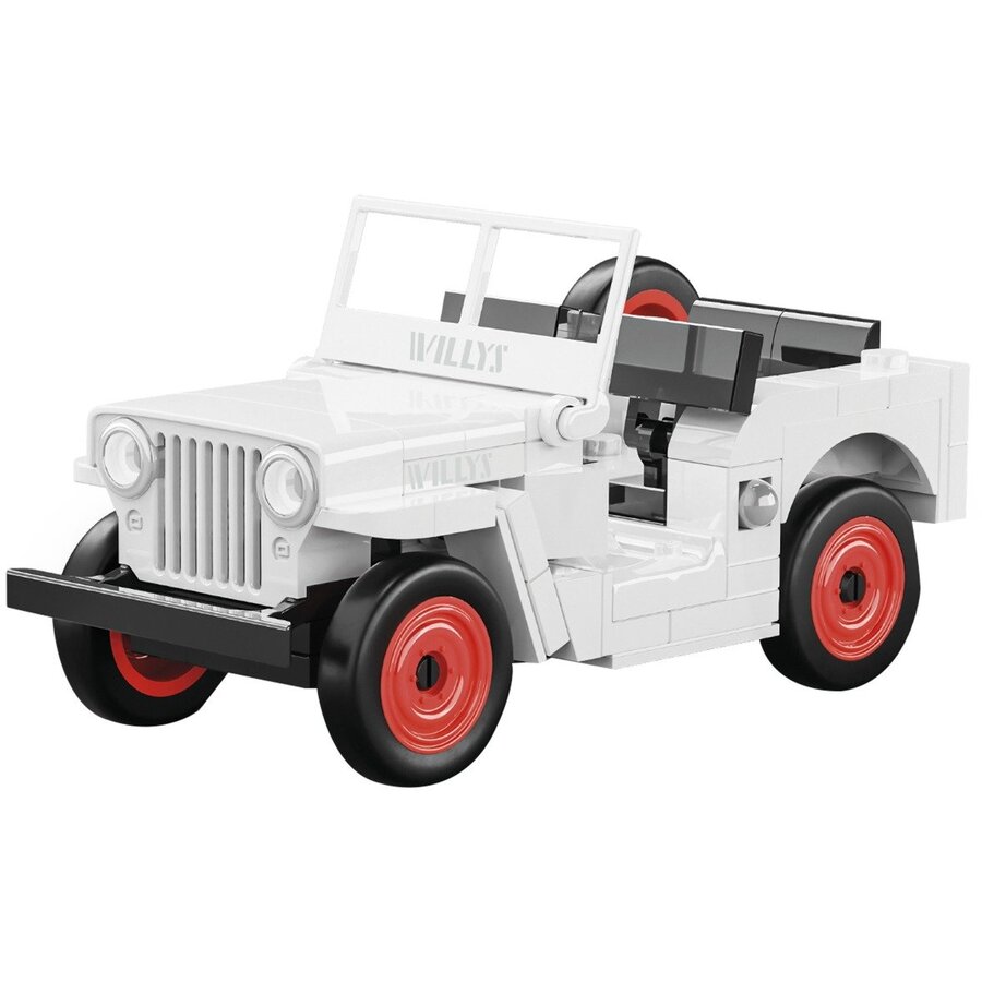 Jucarie Jeep Willys CJ-2A, construction toy (white)