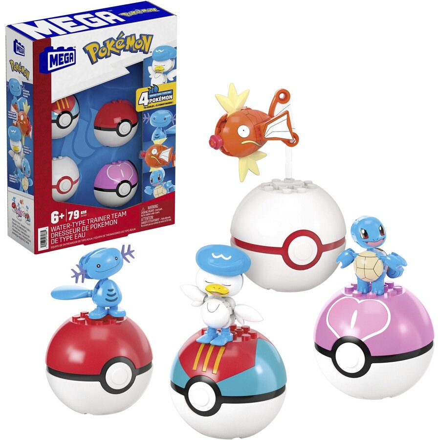 Jucarie MEGA Pokémon 4 Water-Type Pokémon Sets