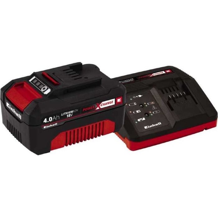 Kit de Pornire Power X Change 18V 4Ah Baterie + Incarcator Negru/Rosu