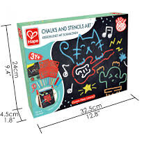 Kit Desene Cu Creta Pentru Copii  22 Piese Multicolor