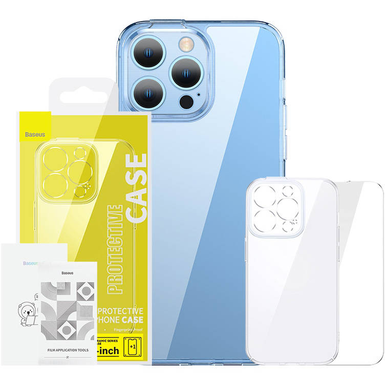Kit Folie + Husa Sticla SuperCeramic      Apple iPhone 14 Plus Transparent