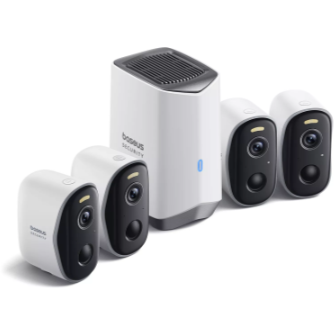 Kit Supraveghere Video Security N1 Plus  2K HD  IP67  Night Vision  Autonomie 270 Zile  HomeStation H1 + 4 Camere Video