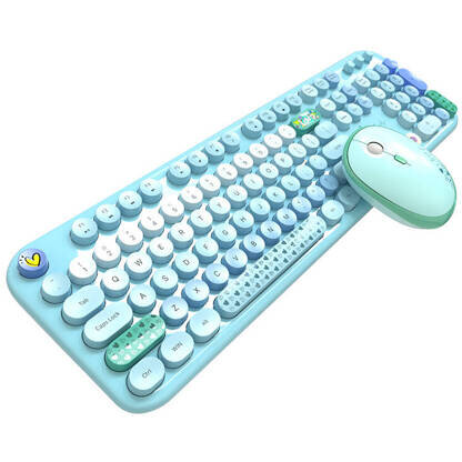 Kit Tastatura + Mouse Lovely 2.4G Wireless Blue