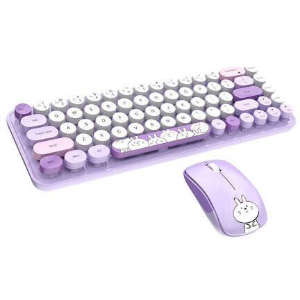 Kit Tastatura + Mouse Wireless iBean Pro New 2.4G Purple
