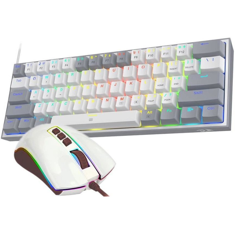 Kit tastatura si mouse Gaming Dynamic Duo Alb