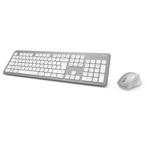 Kit Tastatura si Mouse KMW-700 Wireless QWERTY Layout US Alb/Argintiu