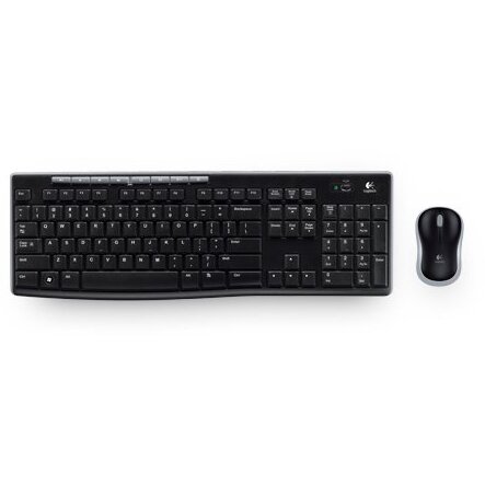 Kit Tastatura si Mouse MK270 Fara Fir Layout DE Negru/Argintiu