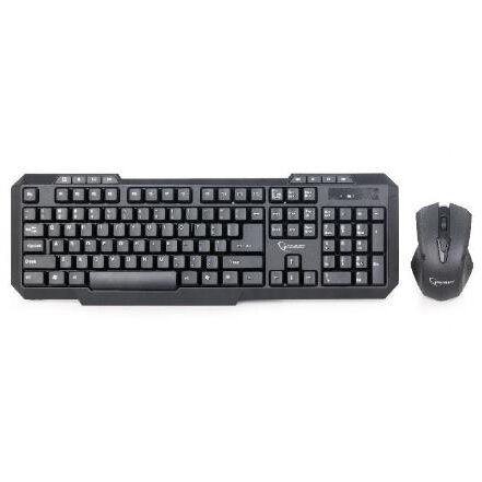 Kit Tastatura Wireless Multimedia 104 Taste (+ 8 Taste Multimedia) + Mouse Wireless 1000DPI 4 Butoane Rotita Scroll Negru