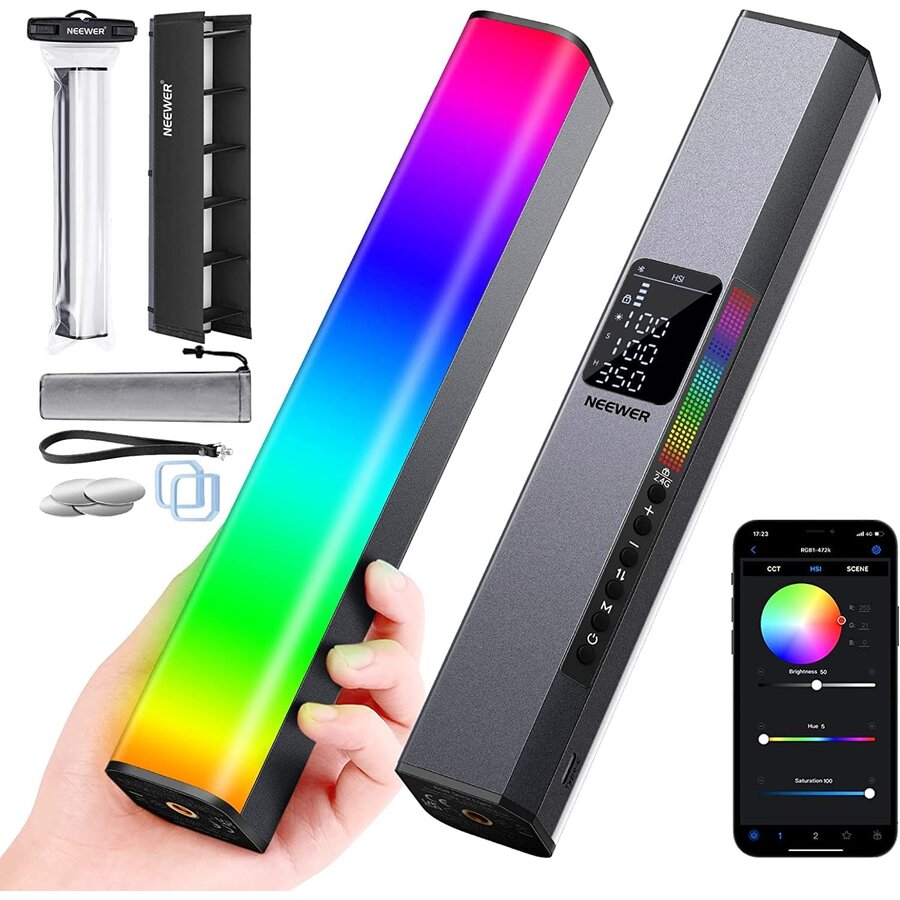 Lampa LED Magnetica RGB 3200-5600K 10W Gri