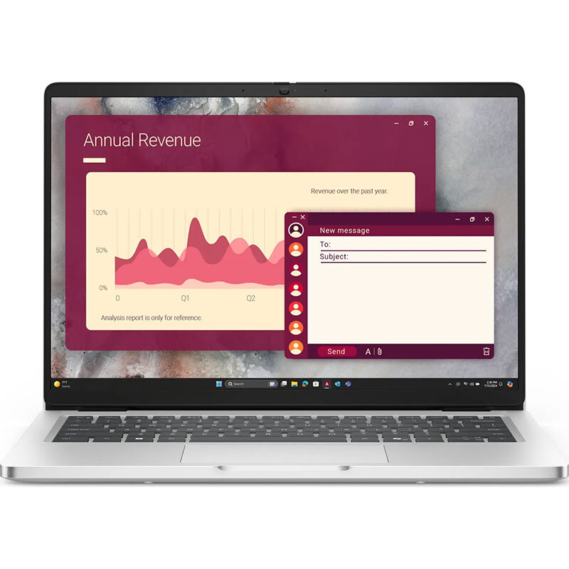 Laptop Pro PC14250 14 inch FHD+ Intel Core Ultra 5 235U 16GB DDR5 512GB SSD FGP Windows 11 Pro 3Yr ProS NBD Platinum Silver