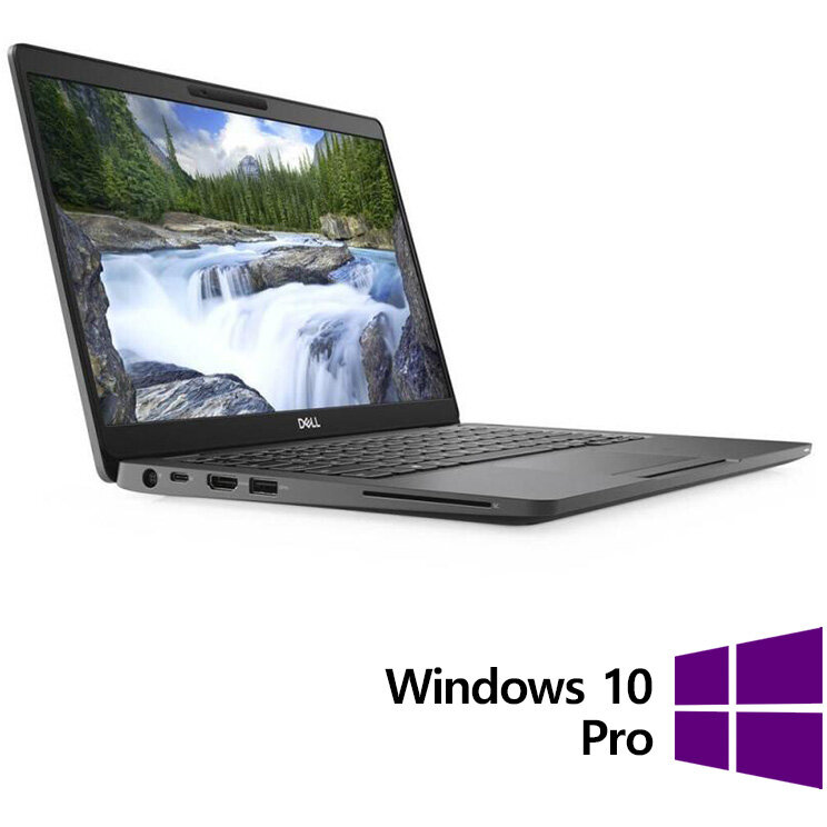 Laptop Refurbished Latitude 5300 HD 13.3 inch Intel Core i5-8365U 8GB 256GB SSD Windows 10 Pro Black