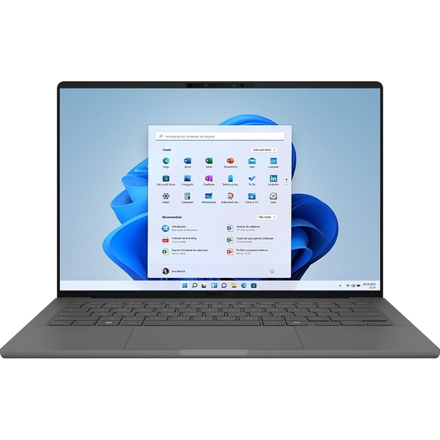 Laptop Zenbook A 14 inch OLED Qualcomm Snapdragon X1E-78-100 32GB 1TB SSD Windows 11 Iceland Gray