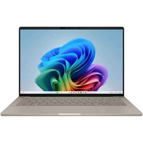 Laptop Zenbook A14 WUXGA 14 inch Qualcomm Snapdragon X X1-26-100 32GB 1TB SSD Windows 11 Pro Zabriskie Beige