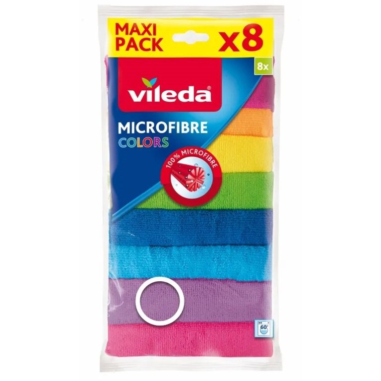 Laveta Microfibre 8pcs Multicolor
