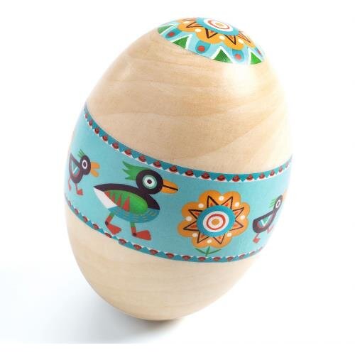 Maracas din Lemn Forma Ou Pentru Copii Mici Multicolor