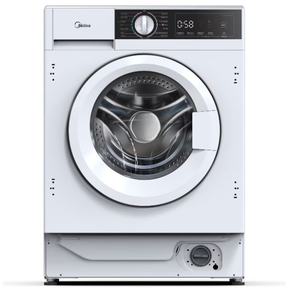 Masina de Spalat Rufe Incorporabila 8Kg 1400Rpm Clasa A Motor Inverter Display Digital Blocare Acces Copii Program Igenizare Cuva Alb