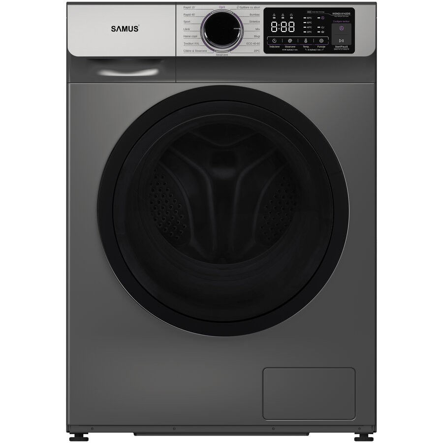 Masina de Spalat Rufe WSNDI-9142DS 9Kg 15 Programe 1400Rpm Clasa A Gri Inchis