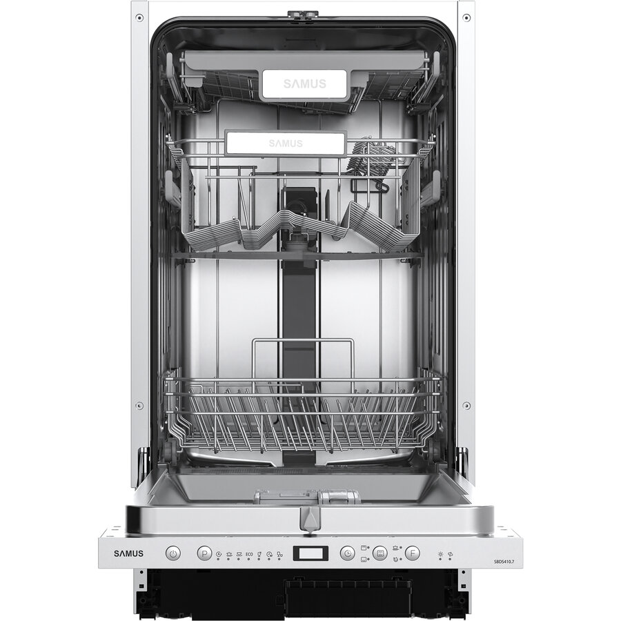 Masina De Spalat Vase SBDS410.7 Incorporabila Clasa E 47dB 10 Seturi Argintiu