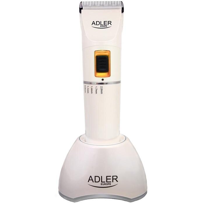 Masina de Tuns Profesionala AD 2827 fara Fir Lame Ceramice cu Acumulator si Incarcator 40W Alb