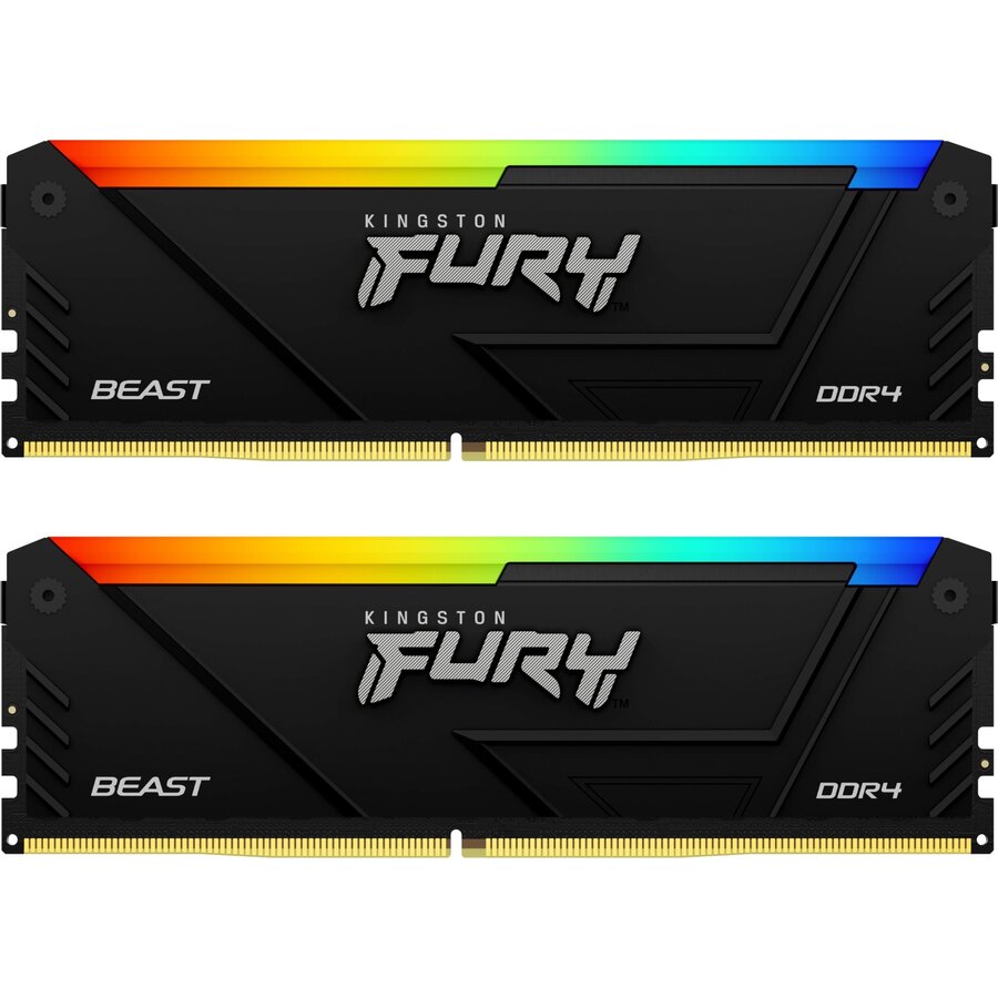 Memorie Fury Beast RGB 32GB (2x16GB) DDR4 3600MHz Dual Channel Kit