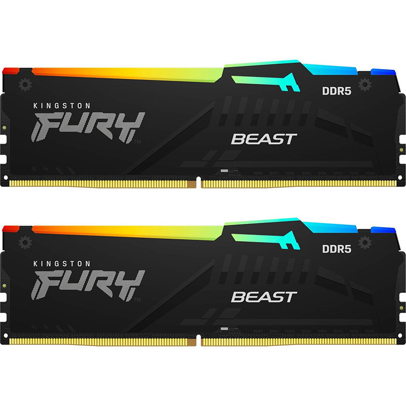 Memorie Fury Beast RGB EX Black 32GB (2x16GB) DDR5 5600MHz CL36 Dual Channel Kit