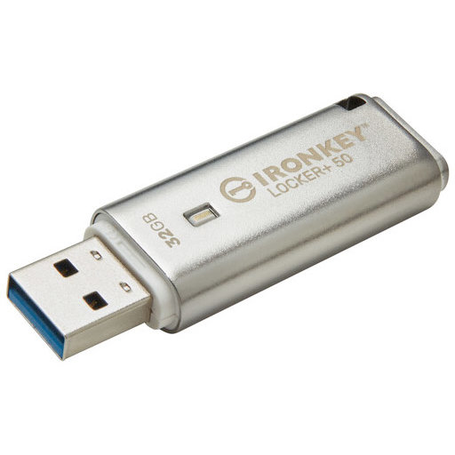 Memorie USB IronKey Locker+50 32GB USB 3.2 Silver