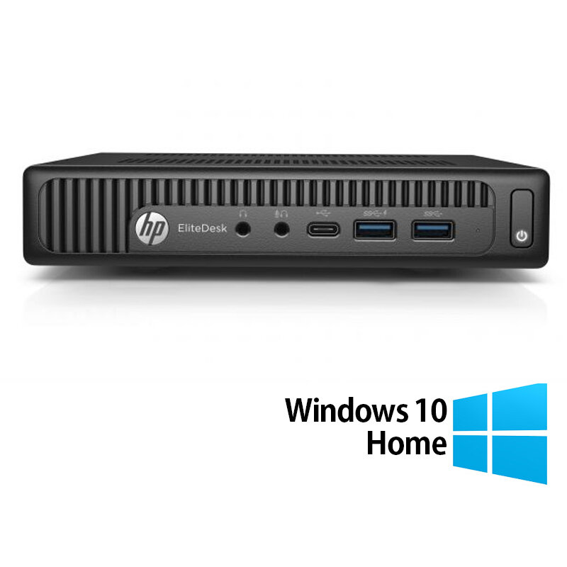 Mini PC Refurbished EliteDesk 800 G2 Intel Core i7-6700T 16GB 512GB SSD Windows 10 Home Black