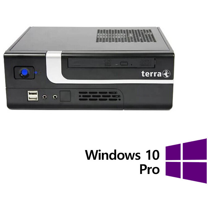 Mini PC Refurbished Intel Core i3-7100 8GB 256GB SSD Windows 10 Pro Black