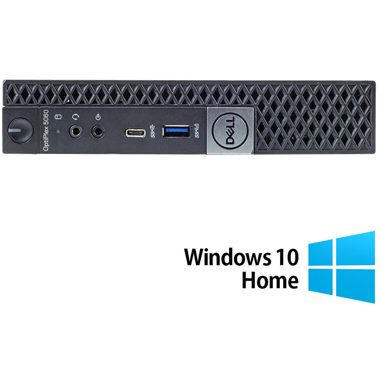 Mini PC Refurbished OptiPlex 5060 Intel Core i5-8500T 16GB 512GB SSD Windows 10 Home Black