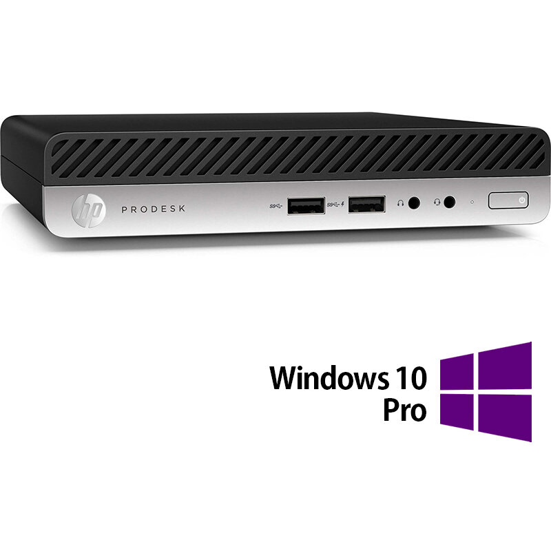 Mini PC Refurbished ProDesk 400 G5 Intel Core i5-8500T 16GB 512GB SSD Windows 10 Pro Black