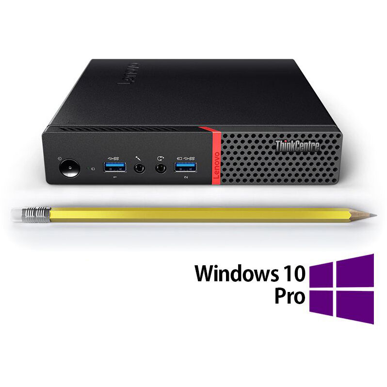 Mini PC Refurbished ThinkCentre M700 Intel Core i5-6400T 16GB 512GB SSD Windows 10 Pro Black
