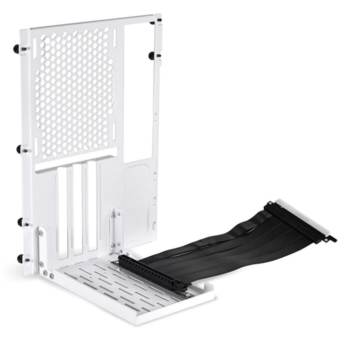 Mini Riser Card O11DMINI-1W-4 + PCI-Slot-Blende - PCIe 4.0 Alb