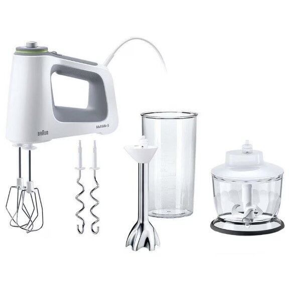 Mixer de Mana HM5137WH 750W 9 Trepte de Viteza + Turbo Tehnologie SmartMix 0.6L 2 Teluri 2 Carlige Aluat  Alb