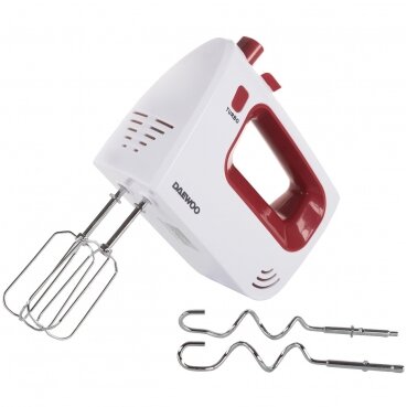 Mixer Manual 300W 5 Trepte Viteza Functie Turbo Alb/Rosu