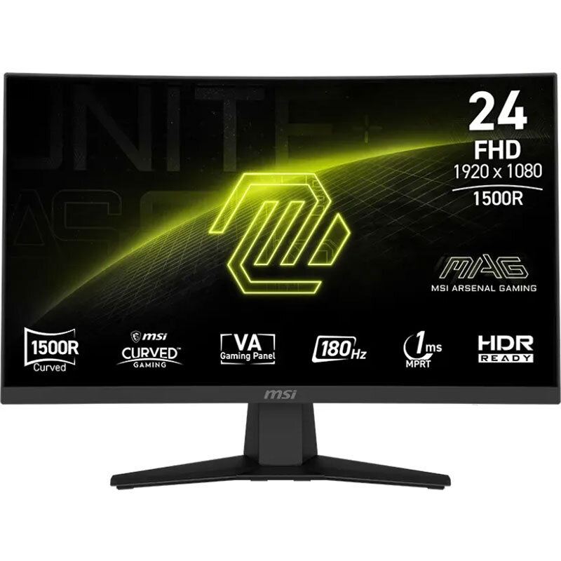 Monitor LED Gaming Curbat MAG 244C 23.6 inch FHD VA 1ms 180Hz Black