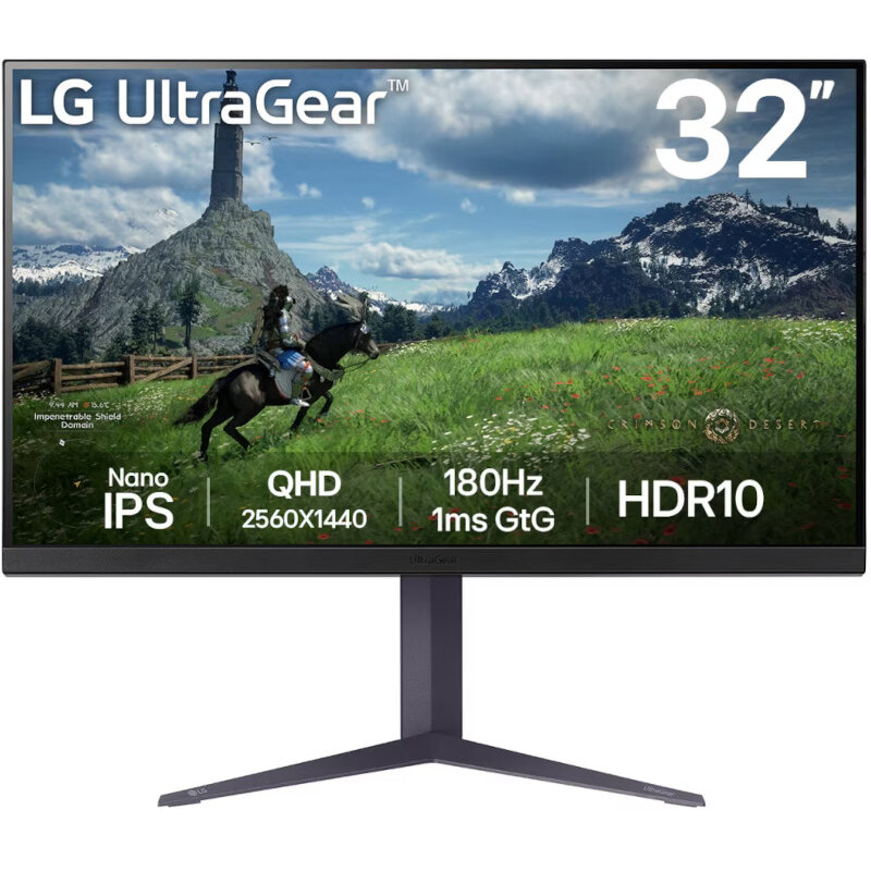 Monitor LED Gaming UltraGear 32GS85Q-B 31.5 inch QHD IPS 1ms 180Hz Black