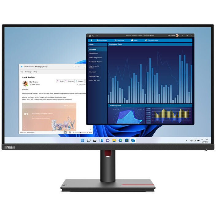 Monitor LED ThinkVision T27p-30 27 inch UHD 4K IPS 4ms 60Hz Black