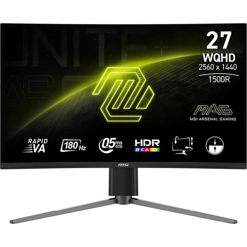 Monitor MAG 27CQ6PF 27inch Rapid VA Curbat 1500R QHD 0.5ms 180Hz Negru
